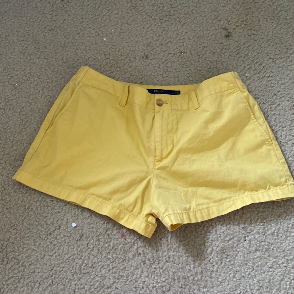 Yellow Boy's Polo Shorts In Shade "Beach Yellow"